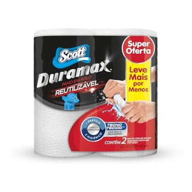 Imagem de Scott Duramax Pano Reutilizável em Rolo, Branco, 116 Folhas (2 Unidades de 58 Folhas)