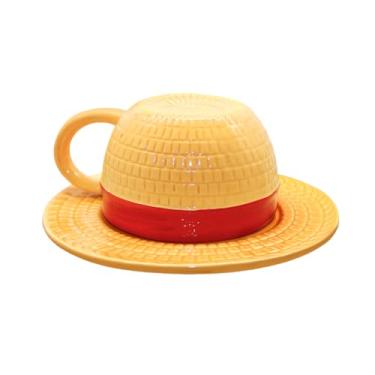 Imagem de parknshop Anime One Piece Xícara de Café, Canecas de Chapéu de Palha, Cerâmica Chá Leite Xícara de Café Escritório Presentes para de Natal ou Enfeites de Lembrança Copos Copos