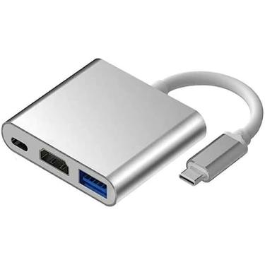 Imagem de Cabo adaptador USB-C tipo C para HDMI HUB 4K TV 3 em 1 estação de ancoragem para MacBook Pro, Samsung Huawei