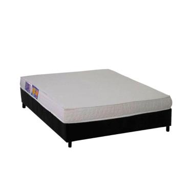 Imagem de Conjunto Box Casal: Colchão Espuma Ortobom D23 Light Saúde + Base CRC Suede Black(138x188)