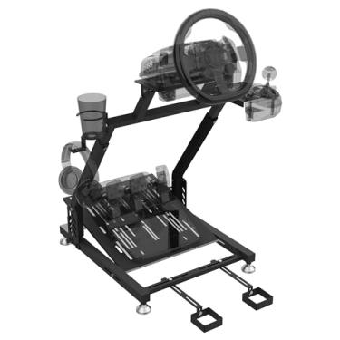 Imagem de Racing Wheel Stand, Adjustable Steering Wheel Stand, Foldable Racing Stand with Cup & Headphone Holder Compatible with Logitech G920 G29 G27 G25 Compatible with Thrustmaster T248X T248 T300RS T150 458