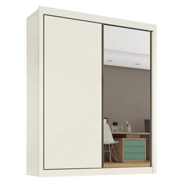 Imagem de Guarda-Roupa Zurique MDF 2 Portas de Correr 4 Gavetas Europa - Off White