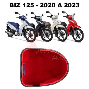 Imagem de Forração Honda Biz 20 21 Baú Forro Interno Vermelho Scooter - Jaspe At