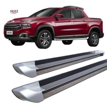 Imagem de Estribo Fiat Toro Personalizado Alumínio Prata - HOZZ