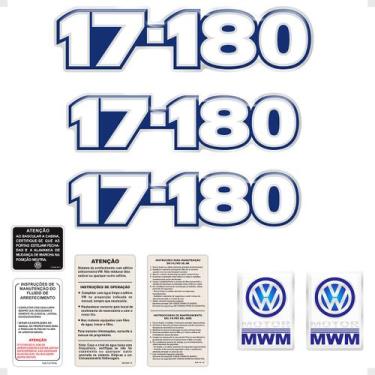 Imagem de Kit Adesivos Caminhão Vw 17-180 Emblemas Resinados Genérico - SPORTINO