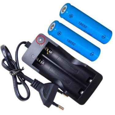 Imagem de Carregador Com Duas Pilhas Duplo de Pilhas Baterias Recarregáveis 4.2v