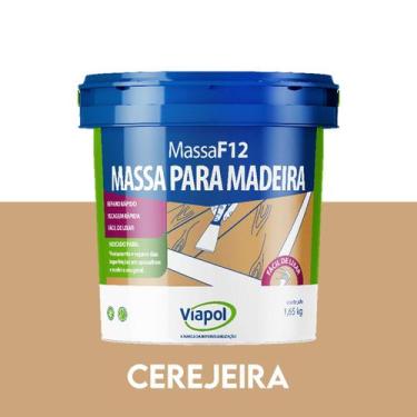 Imagem de Massa Calafetar F12 Reparar Correção Madeira Viapol 1,65kg, Mogno