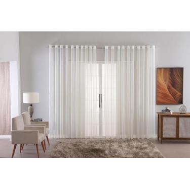Imagem de Cortina Voal Liso Delicate Quarto Sala Transparente 400X2,80 - Bf Conf