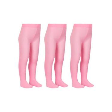 Imagem de Kit com 3 Meias Calças Bebê Fio 70 Cute Lobinha 2554-001 - LUPO, Rosa,