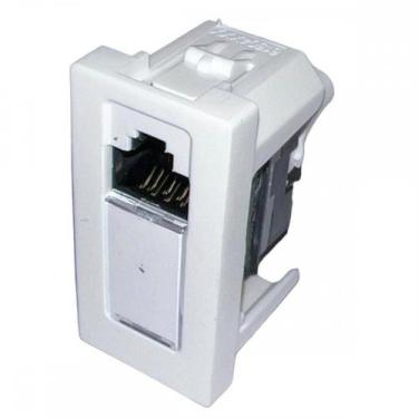 Imagem de Modulo Pial Plus+ 1 Tomada Rj45 - Branca 615045Bc, Branco