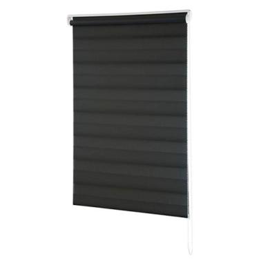 Imagem de Persiana Para Escritório Zebra Rolo Dupla 140 X 160cm Evolux Preto - L
