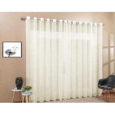 Imagem de Cortina Voil 6,00 De Largura X 3,00 De Altura Palha - Confecções evang