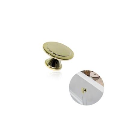 Imagem de Puxador Ponto Redondo 30mm Dourado Brilhante - Mark, Dourado, 3 Meses