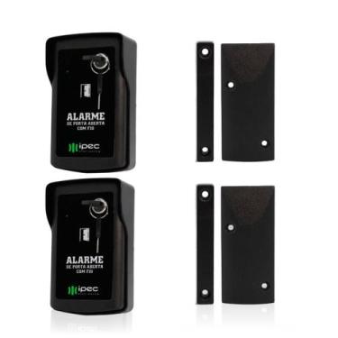 Imagem de Kit de 2 sensor magnético mc04 com 2 alarme de porta aberta - IPEC