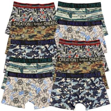 Imagem de Kit 10 Cuecas Boxer Fristyle Em Microfibra Estampada Adulto, M