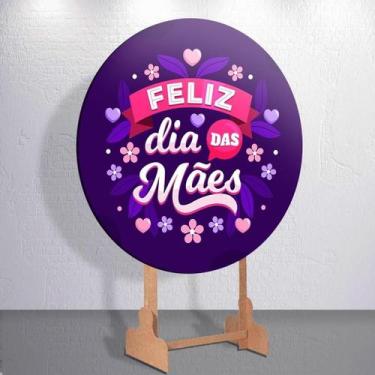 Imagem de Painel Redondo Dia Das Mães Para Festa 3d Sublimado 1,5m - Thuco Decor