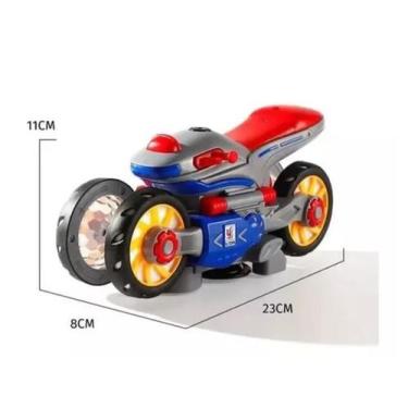 Imagem de Brinquedo Moto 360 Bate Volta Luzes Som Presente Criança - toys