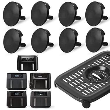 Imagem de Air Fryer Rubber Bumpers Feet for Ninja, 8 Pieces Air Fryer Replacement Parts Anti-scratch Silicone Air Fryer Accessories Protective Rubber Tabs Tips for Ninja Air Fryer Grill Pan Plate Crisper Tray