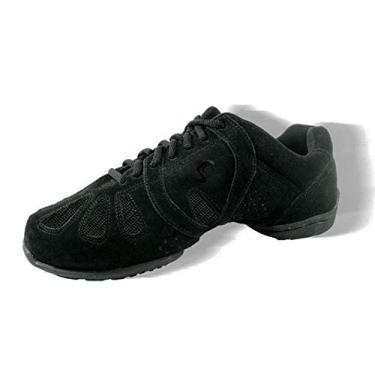 Imagem de Skazz by Sansha Tênis feminino Dance Studio Exercise Suede Leather Mesh Dynamo (EUA 18 / Skazz 19 M), Preto, 7