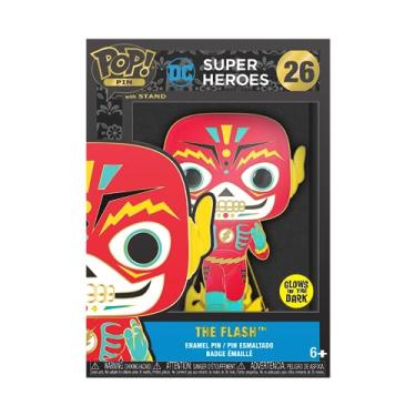 Imagem de Funko Pop! Pin: DC Comics Dia De Los DC - The Flash Glow in The Dark with Chase (Styles May Vary)