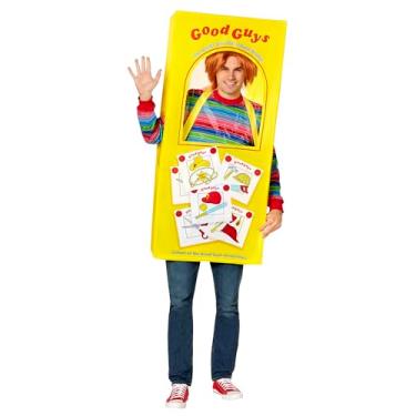 Imagem de Spirit Halloween Adult Chucky Box Costume | Officially Licensed |Horror | Good Guy Chucky- S/M