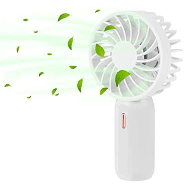 Imagem de AMFUN Ventilador portátil, ventilador portátil pessoal recarregável por USB com 3 velocidades, tamanho super mini (6,1 * 3,1 * 1,15 cm) para crianças, ao ar livre, casa, escritório, escola, viagens