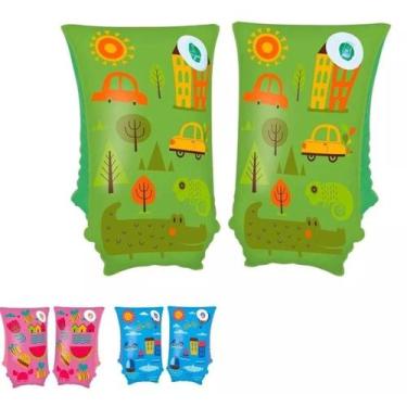 Imagem de Boia De Braço Infantil Criança 50 Kg Mor 15x30cm Colorida, Verde