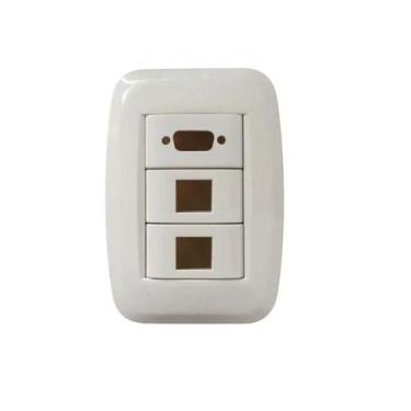 Imagem de Espelho 3 blocos para Caixa 4x2 branco DX Dutotec