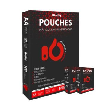 Imagem de Plástico Plastificação 600 Grafity 2 A4, 2 CPF (Título Eleitor), 2 Cra