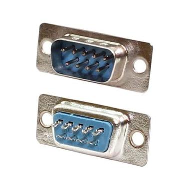 Imagem de Conector Macho Solda Fio 9 Vias Metaltex, Azul