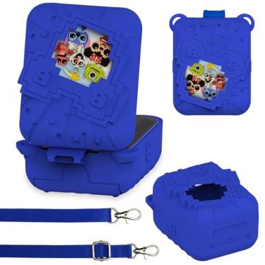 Imagem de RAWECUD Capa de silicone para animal de estimação digital Bitzee Disney brinquedo interativo, capa protetora para Bitzee Disney Virtual Digital Pet Accessories (azul)