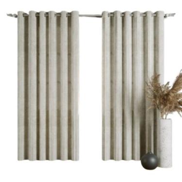 Imagem de Cortina com Toque Macio 4,00cm X2,50cm Velus Gelo - Belchior