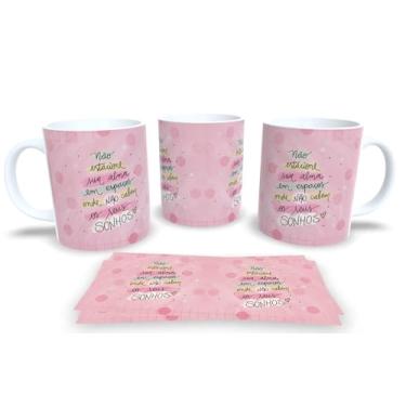 Imagem de Caneca Branca de Porcelana Personalizada Coleção Sonho e Flor (Mod.8)