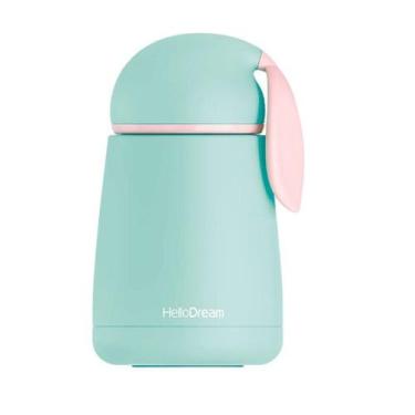 Imagem de Garrafa Térmica Coelho 300 ml - Verde-Água - Hello Dream