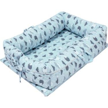 Imagem de Colchonete Baby - Ninho Redutor com Zíper - Bebê & Enxoval, Ovelha Azu