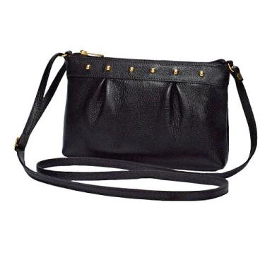 Imagem de Bolsa Transversal Feminina Pequena Couro Legítimo Macio Mole - Madamix