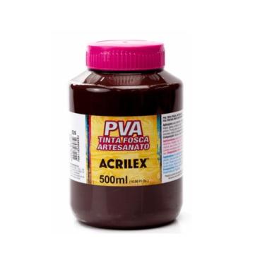 Imagem de Tinta Fosca Para Artesanato Pva 500ml 526 Marrom Escuro - Acrilex