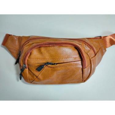 Imagem de Pochete bolsa cintura 4 zíper material sintético ajustável  - NoBrand,