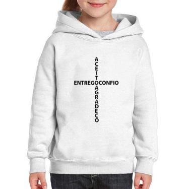 Imagem de Moletom Infantil Entrego, Confio, Aceito, Agradeço - Foca na Moda, Bra