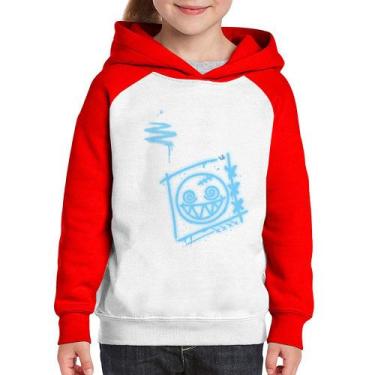 Imagem de Moletom Infantil Dizzy Eyes Madpunk co. - Foca na Moda, Branco, Vermel