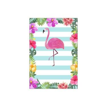 Imagem de Painel De Festa Vertical 1,50 x 2,20 - Flamingo Tropical Watercolor 01