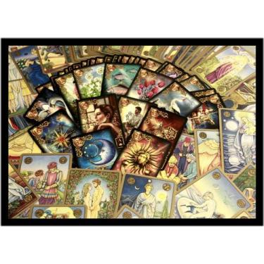 Imagem de Quadro Decorativo Jogos Baralho Tarot Cartas Esoterismo Com Moldura RC