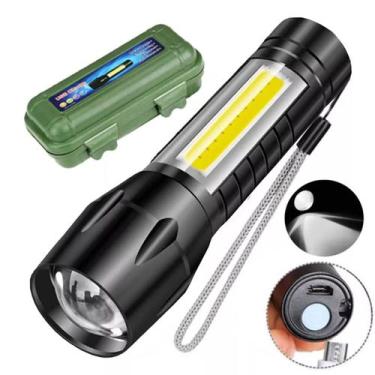 Imagem de Lanterna Pequena Tática Profissional Police Usb Recarregável - Tesla S