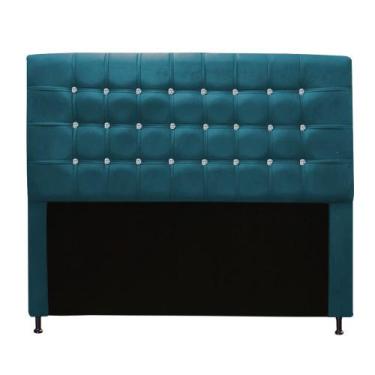 Imagem de Cabeceira Estofada Dama com Botões de Strass para Cama Box 195cm King 