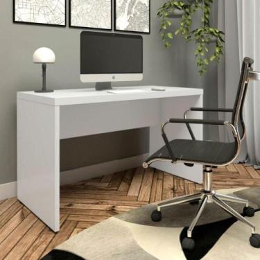 Imagem de Mesa Escrivaninha 1,20m x 60cm Pé Painel Branco F5 Office - F5 Office 