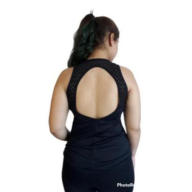 Imagem de Regata Fitness Feminina 100% Poliamida - SCONDERIJO, Preto, M