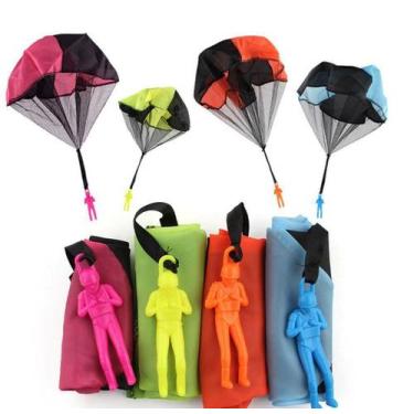 Imagem de Soldado Paraquedista Para Quedas Brinquedo Boneco Vermelho - YOYOBRASI