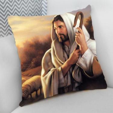 Imagem de Almofada Decorativa Cheia c/ Zíper Estampas Evangélico Católico - Delu
