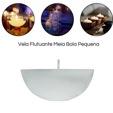 Imagem de Kit Vela Flutuante Meia Bola Peq.10 unid. - Vel'Art