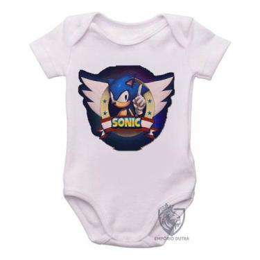 Imagem de body nenê criança roupa bebê Sonic III - Empório Dutra, P   ( 0-2 Mese